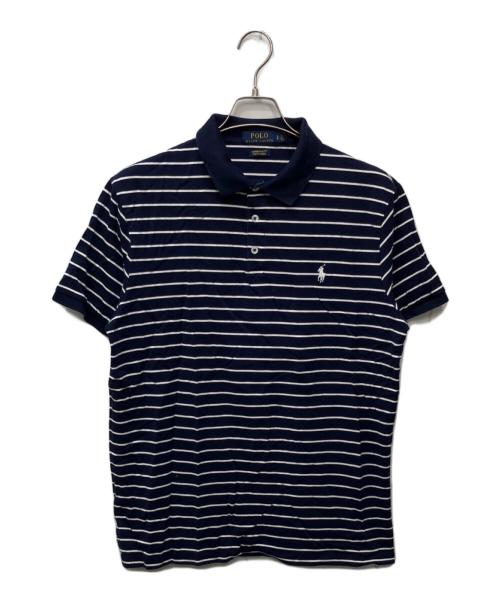 POLO RALPH LAUREN（ポロ・ラルフローレン）POLO RALPH LAUREN (ポロ・ラルフローレン) ボーダーポロシャツ ネイビー サイズ:Lの古着・服飾アイテム
