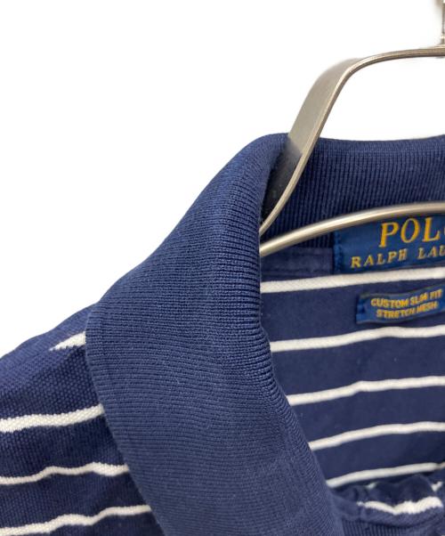 POLO RALPH LAUREN（ポロ・ラルフローレン）POLO RALPH LAUREN (ポロ・ラルフローレン) ボーダーポロシャツ ネイビー サイズ:Lの古着・服飾アイテム
