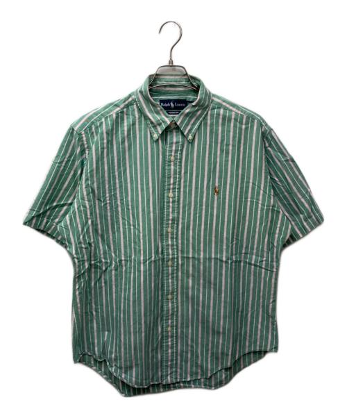 RALPH LAUREN（ラルフローレン）RALPH LAUREN (ラルフローレン) ストライプBDシャツ 黄緑 サイズ:XLの古着・服飾アイテム