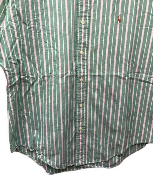 RALPH LAUREN（ラルフローレン）RALPH LAUREN (ラルフローレン) ストライプBDシャツ 黄緑 サイズ:XLの古着・服飾アイテム