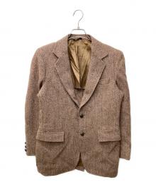Harris Tweed（ハリスツイード）の古着「ツイードテーラードジャケット」｜ブラウン