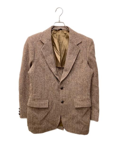 Harris Tweed（ハリスツイード）Harris Tweed (ハリスツイード) ツイードテーラードジャケット ブラウン サイズ:採寸参照の古着・服飾アイテム