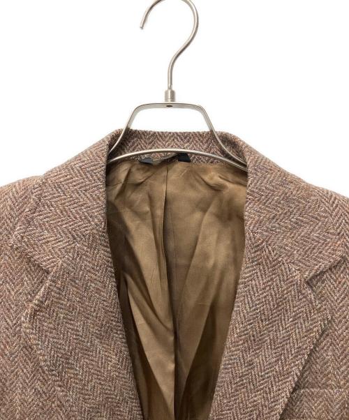 Harris Tweed（ハリスツイード）Harris Tweed (ハリスツイード) ツイードテーラードジャケット ブラウン サイズ:採寸参照の古着・服飾アイテム