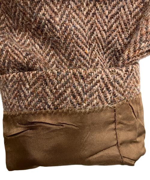 Harris Tweed（ハリスツイード）Harris Tweed (ハリスツイード) ツイードテーラードジャケット ブラウン サイズ:採寸参照の古着・服飾アイテム