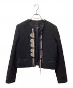 LOUIS VUITTONルイ ヴィトン）の古着「Chain Embellished Jacket/チェーン エンベリッシュド ジャケット」｜ブラック