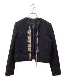 LOUIS VUITTON（ルイ ヴィトン）の古着「Chain Embellished Jacket/チェーン エンベリッシュド ジャケット」｜ブラック