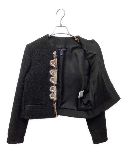 LOUIS VUITTON（ルイ ヴィトン）LOUIS VUITTON (ルイ ヴィトン) Chain Embellished Jacket/チェーン エンベリッシュド ジャケット ブラック サイズ:34の古着・服飾アイテム