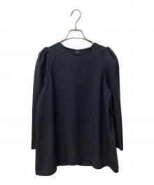 INED（イネド）の古着「袖タックブラウス」｜ネイビー