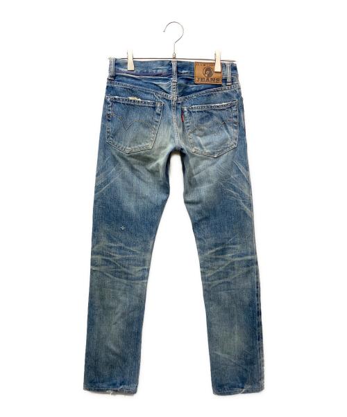 Hysteric Glamour（ヒステリックグラマー）Hysteric Glamour (ヒステリックグラマー) スタッズ＆クラッシュ＆リペア スリムテーパードデニム インディゴ サイズ:XXSの古着・服飾アイテム