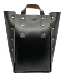 HENDER SCHEME（エンダースキーマ）の古着「assemble hand bag tall M / レザートートバッグ(アッセンブルハンドバッグトール)」｜ブラック