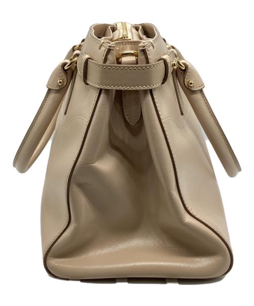 Salvatore Ferragamo（サルヴァトーレ フェラガモ）Salvatore Ferragamo (サルヴァトーレ フェラガモ) ダブルガンチーニ2wayトートバッグ ベージュの古着・服飾アイテム