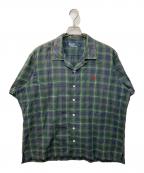 POLO RALPH LAURENポロ・ラルフローレン）の古着「チェックオープンカラーシャツ」｜ネイビー×グリーン