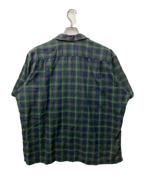 POLO RALPH LAUREN（ポロ・ラルフローレン）POLO RALPH LAUREN (ポロ・ラルフローレン) チェックオープンカラーシャツ ネイビー×グリーン サイズ:XLの古着・服飾アイテム