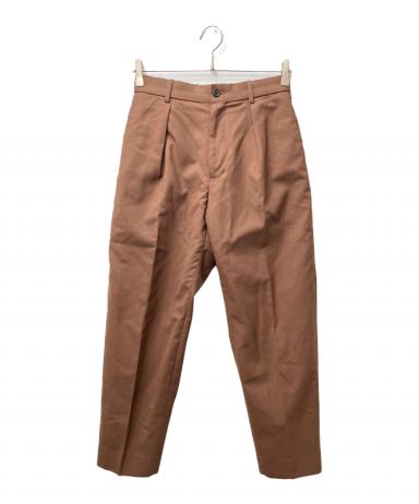 A18785 美品 マーカウェア フロントプリーツペグトップ 焦茶 3 中古・古着通販】MARKAWARE (マーカウェア) FRONT PLEATS PEGTOP