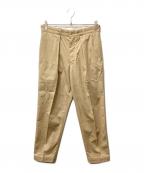 MARKAWAREマーカウェア）の古着「FRONT PLEATS PEGTOP ORGANIC COTTON CHINO/フロントプリーツペグトップオーガニックコットンチノ パンツ」｜ベージュ