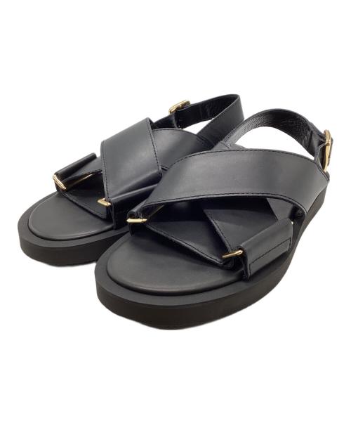 PADRONE（パドローネ）PADRONE (パドローネ) ストラップサンダル ブラック サイズ:40の古着・服飾アイテム