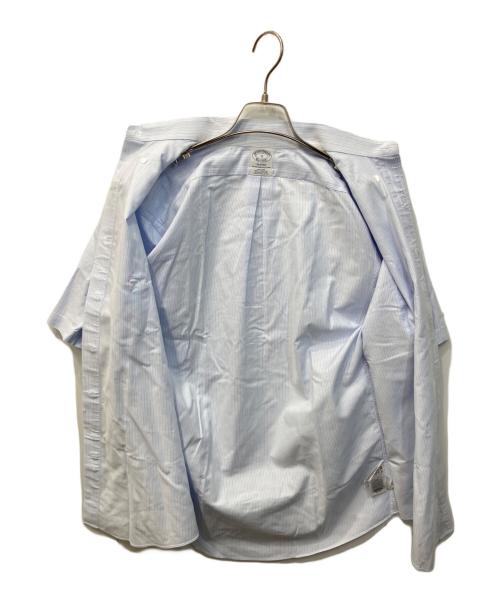 BROOKS BROTHERS（ブルックスブラザーズ）BROOKS BROTHERS (ブルックスブラザーズ) 半袖ストライプボタンダウンシャツ ブルー サイズ:15の古着・服飾アイテム