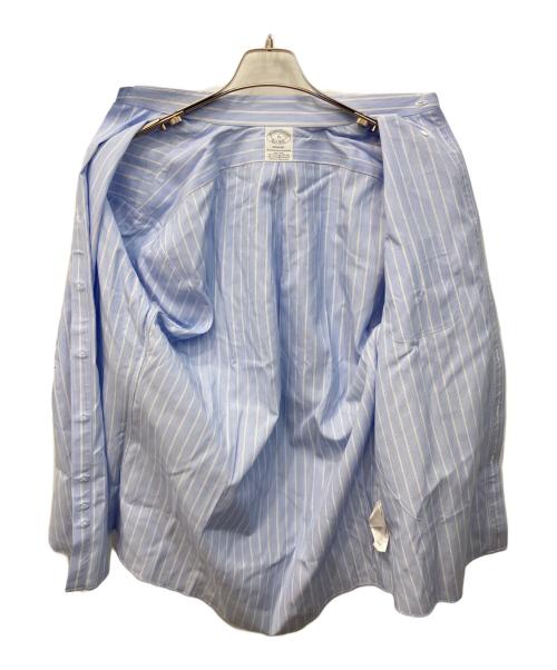 BROOKS BROTHERS（ブルックスブラザーズ）BROOKS BROTHERS (ブルックスブラザーズ) 半袖ストライプボタンダウンシャツ ブルー サイズ:15の古着・服飾アイテム