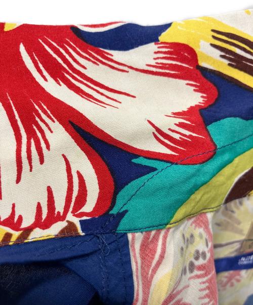 COMME des GARCONS JUNYA WATANABE MAN（コム デ ギャルソン ジュンヤ ワタナベ マン）COMME des GARCONS JUNYA WATANABE MAN Hawaiian moon (ハワイアンムーン) 背面ブラックレイヤーオーバープリントアロハシャツ ブルー サイズ:Mの古着・服飾アイテム
