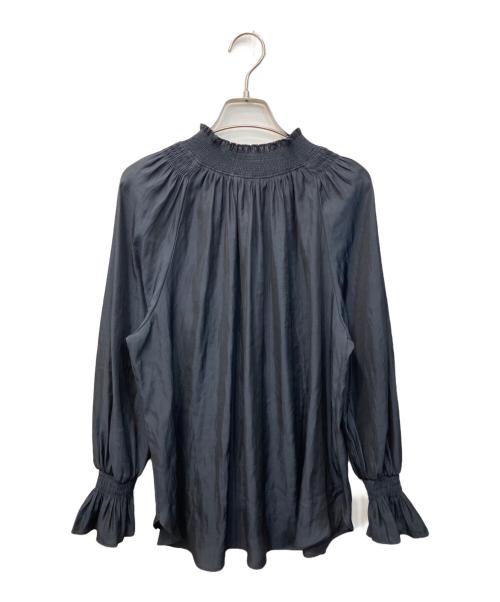 NOLLEY'S sophi（ノーリーズソフィー）NOLLEY'S sophi (ノーリーズソフィー) ２ＷＡＹシャーリングブラウス ネイビー サイズ:36の古着・服飾アイテム