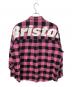 F.C.R.B. (エフシーレアルブリストル) BIG LOGO FLANNEL BAGGY SHIRT/ビッグロゴフランネルバギーシャツ ブラック×ピンク サイズ:S：12000円