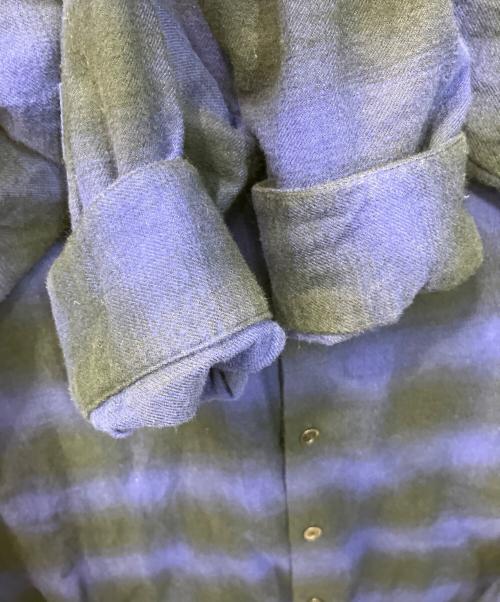 F.C.R.B.（エフシーレアルブリストル）F.C.R.B. (エフシーレアルブリストル) FLANNEL BIG LOGO BAGGY SHIRT/フランネルビッグロゴバギーシャツ ブラック×ネイビー サイズ:Sの古着・服飾アイテム