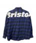 F.C.R.B. (エフシーレアルブリストル) FLANNEL BIG LOGO BAGGY SHIRT/フランネルビッグロゴバギーシャツ ブラック×ネイビー サイズ:S：11000円