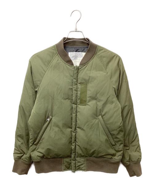 NANGA（ナンガ）NANGA (ナンガ) URBAN RESEARCH DOORS (アーバンリサーチドアーズ) MA-1ダウンブルゾン カーキ サイズ:38の古着・服飾アイテム