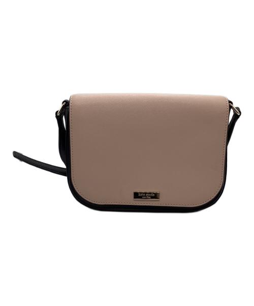 Kate Spade（ケイトスペード）Kate Spade (ケイトスペード) フラップショルダーバッグ ブラック×ピンクの古着・服飾アイテム