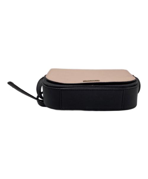 Kate Spade（ケイトスペード）Kate Spade (ケイトスペード) フラップショルダーバッグ ブラック×ピンクの古着・服飾アイテム