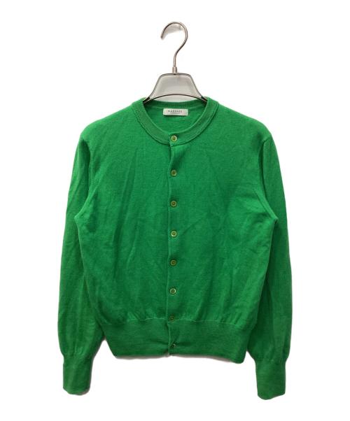 MACPHEE（マカフィー）MACPHEE (マカフィー) プレーンウール クルーネックカーディガン グリーン サイズ:Mの古着・服飾アイテム