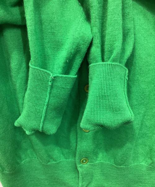 MACPHEE（マカフィー）MACPHEE (マカフィー) プレーンウール クルーネックカーディガン グリーン サイズ:Mの古着・服飾アイテム