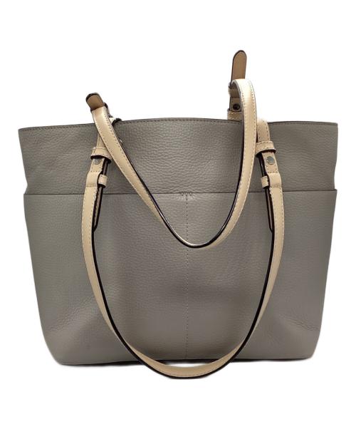 MICHAEL KORS（マイケルコース）MICHAEL KORS (マイケルコース) ジッパートートバッグ ベージュの古着・服飾アイテム