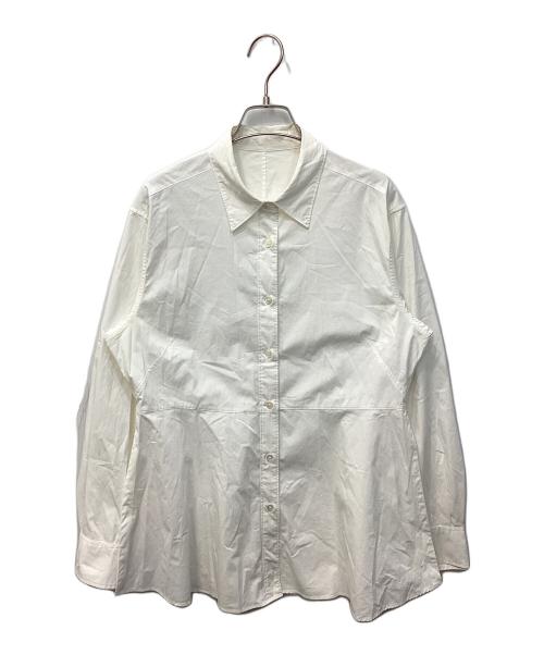 H BEAUTY&YOUTH（エイチ ビューティー&ユース）H BEAUTY&YOUTH (エイチ ビューティー&ユース) COTTON NYLON SLIT SHIRT/コットンナイロンスリットシャツ ホワイト サイズ:Mの古着・服飾アイテム