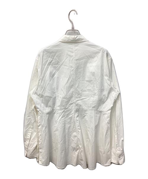 H BEAUTY&YOUTH（エイチ ビューティー&ユース）H BEAUTY&YOUTH (エイチ ビューティー&ユース) COTTON NYLON SLIT SHIRT/コットンナイロンスリットシャツ ホワイト サイズ:Mの古着・服飾アイテム