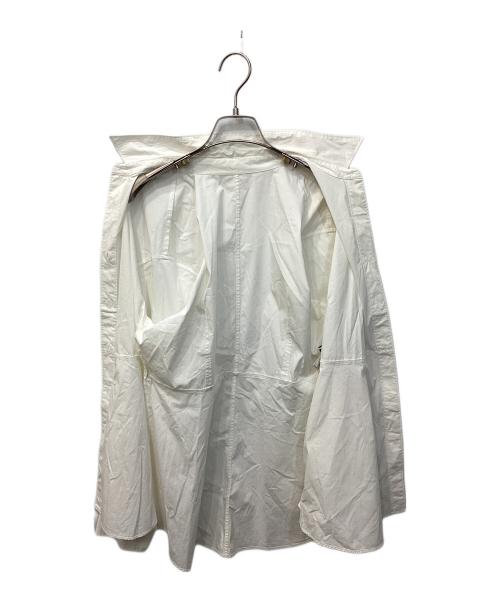 H BEAUTY&YOUTH（エイチ ビューティー&ユース）H BEAUTY&YOUTH (エイチ ビューティー&ユース) COTTON NYLON SLIT SHIRT/コットンナイロンスリットシャツ ホワイト サイズ:Mの古着・服飾アイテム