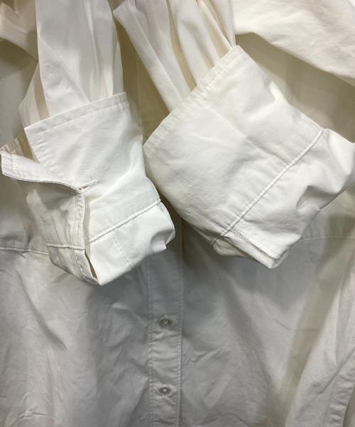 H BEAUTY&YOUTH（エイチ ビューティー&ユース）H BEAUTY&YOUTH (エイチ ビューティー&ユース) COTTON NYLON SLIT SHIRT/コットンナイロンスリットシャツ ホワイト サイズ:Mの古着・服飾アイテム