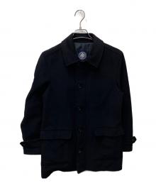 J.PRESS（ジェイプレス）の古着「カシミヤ混ウールステンカラーPコート」｜ネイビー