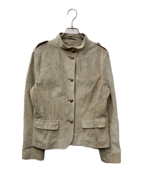 Max Mara WEEK END LINE（マックスマーラ ウイークエンドライン）MAX MARA WEEK END LINE (マックスマーラ ウイークエンドライン) レザージャケット アイボリー サイズ:42の古着・服飾アイテム