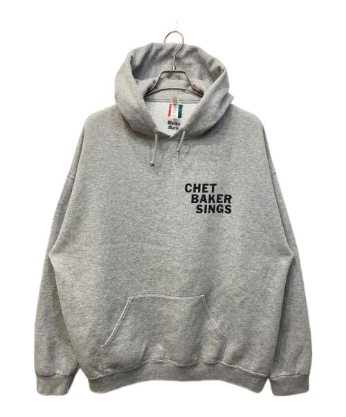 WACKO MARIA（ワコマリア）WACKO MARIA CHET BAKER (チェット ベイカー) JERZEES (ジャージーズ) CHET BAKER HOODED SWEAT SHIRT/チェットベイカーフーデッドスウェットシャツ ライトグレー サイズ:2XLの古着・服飾アイテム