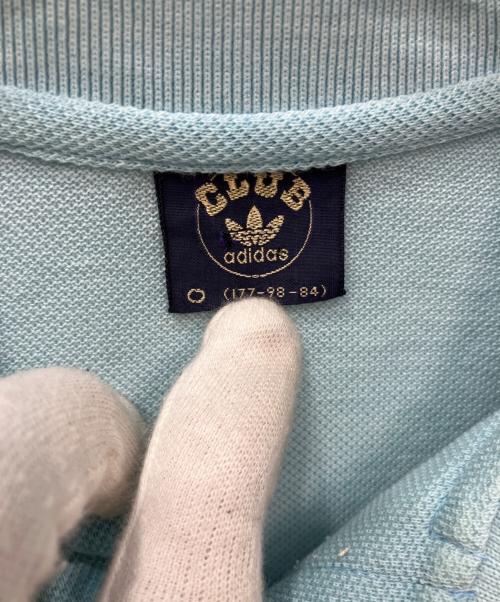 adidas（アディダス）adidas (アディダス) ポロシャツ スカイブルーの古着・服飾アイテム