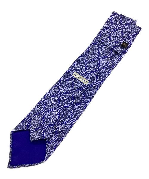 BVLGARI（ブルガリ）BVLGARI (ブルガリ) シルクネクタイ ブルー サイズ:採寸参照の古着・服飾アイテム