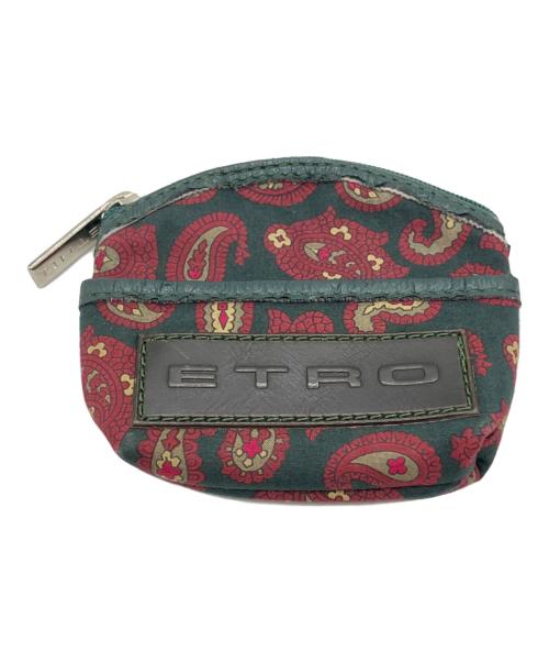 ETRO（エトロ）ETRO (エトロ) ペイズリー柄コインケース グリーンの古着・服飾アイテム