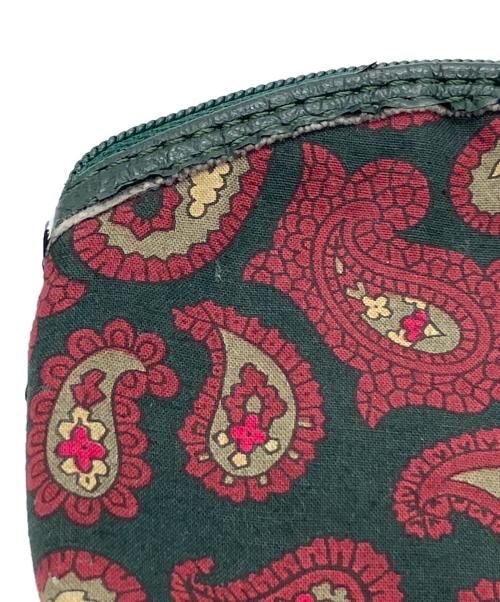 ETRO（エトロ）ETRO (エトロ) ペイズリー柄コインケース グリーンの古着・服飾アイテム