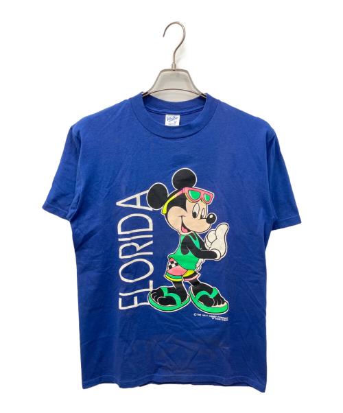 velva sheen（ベルバシーン）velva sheen (ベルバシーン) ミッキーマウスプリントTシャツ ブルー サイズ:Mの古着・服飾アイテム
