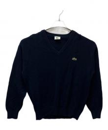 LACOSTE（ラコステ）の古着「ウールVネックニット」｜ネイビー