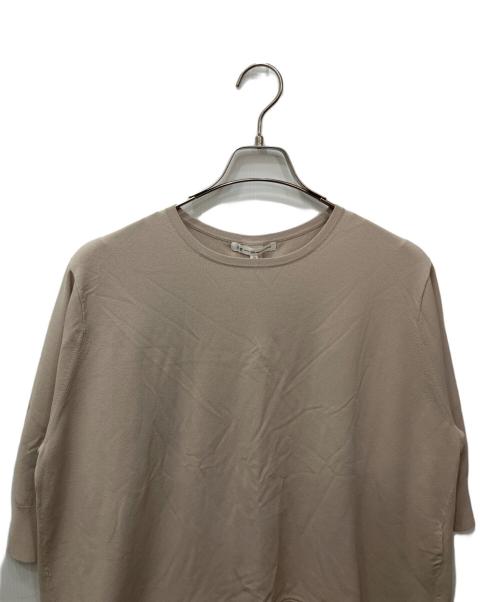 23区（ニジュウサンク）23区 (ニジュウサンク) レーヨンポリエステルストレッチ シャツコンビ ニット ベージュ サイズ:46の古着・服飾アイテム