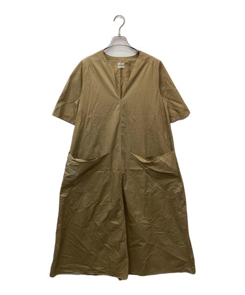POSTELEGANT（ポステレガント）POSTELEGANT (ポステレガント) 半袖ワンピース ベージュ サイズ:Sの古着・服飾アイテム