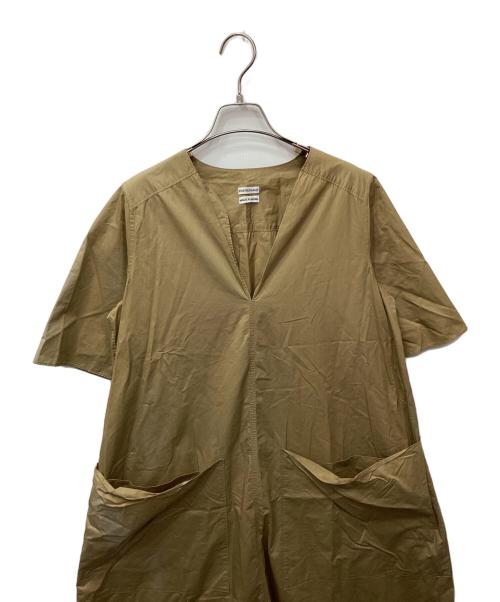 POSTELEGANT（ポステレガント）POSTELEGANT (ポステレガント) 半袖ワンピース ベージュ サイズ:Sの古着・服飾アイテム
