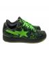 中古・古着 A BATHING APE (アベイシングエイプ) Razer (レイザー) NEON CAMO BAPE STA（ネオンカモベイプスター） ブラック×グリーン サイズ:US9.5：22000円